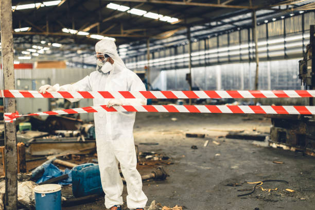 Professional Biohazard Cleanup technician working in Mona, UT